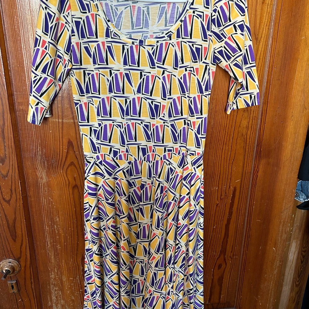 Geometric Patterned Dress - Multicolor